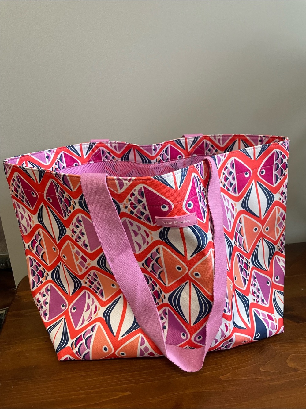 Vera Bradley Pink Multi Fish-Print Tote